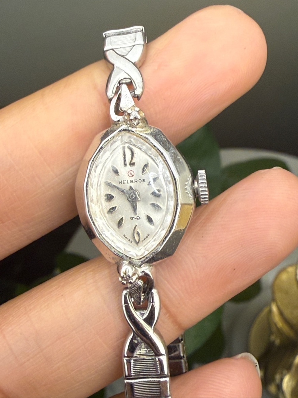 HELBROS vintage Women's Mechanical Watch small dial